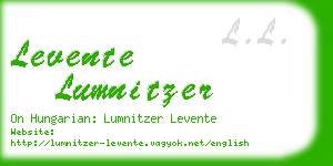 levente lumnitzer business card